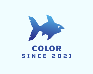 Fisherman - Blue Sea Fish logo design