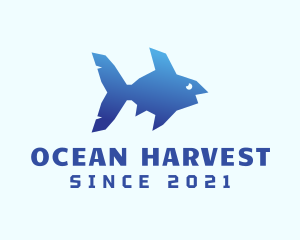 Blue Sea Fish logo design