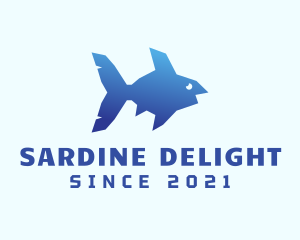 Sardine - Blue Sea Fish logo design