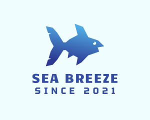 Blue Sea Fish logo design