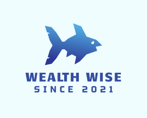 Fisherman - Blue Sea Fish logo design