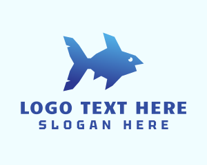 Blue Sea Fish Logo