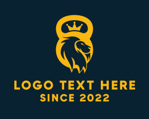 Luxury - Lion Kettlebell Gym logo design