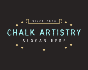 Chalk - Cute Chalk Sparkles logo design