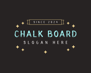 Cute Chalk Sparkles logo design