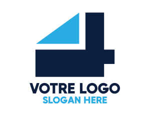 Generic - Blue Four Geometry logo design