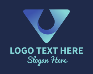 Hygiene - Aqua Droplet Triangle logo design