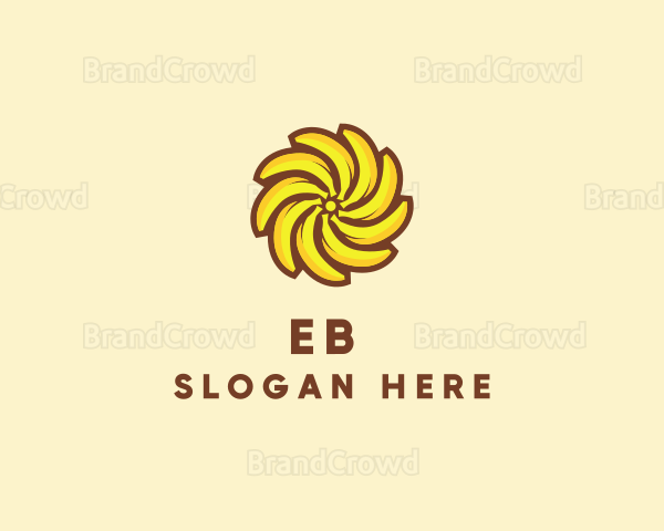 Yellow Banana Sun Logo