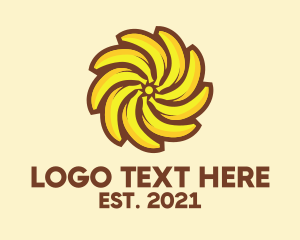 Smoothie - Yellow Banana Sun logo design