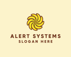 Yellow Banana Sun logo design