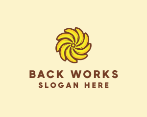 Yellow Banana Sun logo design