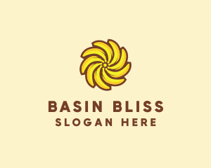 Yellow Banana Sun logo design