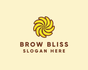 Yellow Banana Sun logo design