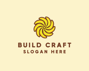 Yellow Banana Sun logo design