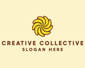 Yellow Banana Sun logo design