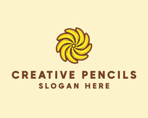 Yellow Banana Sun logo design