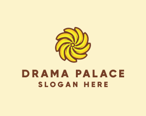 Yellow Banana Sun logo design