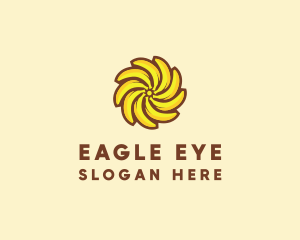 Yellow Banana Sun logo design