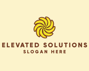 Yellow Banana Sun logo design