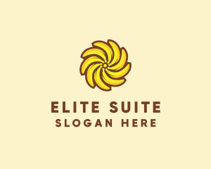 Yellow Banana Sun logo design