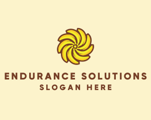 Yellow Banana Sun logo design