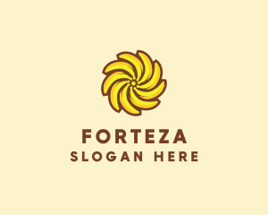 Yellow Banana Sun logo design