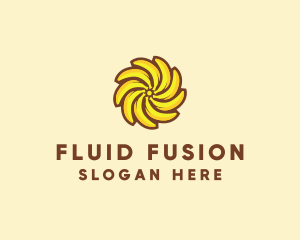 Yellow Banana Sun logo design