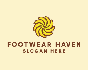 Yellow Banana Sun logo design