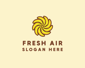 Yellow Banana Sun logo design