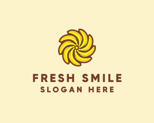 Yellow Banana Sun logo design