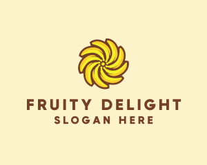 Yellow Banana Sun logo design