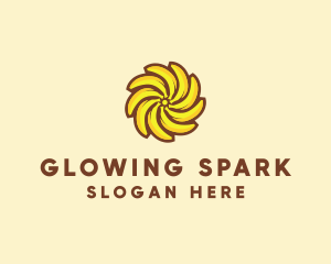 Yellow Banana Sun logo design