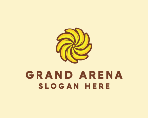 Yellow Banana Sun logo design