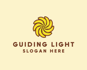 Yellow Banana Sun logo design