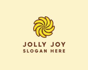 Yellow Banana Sun logo design