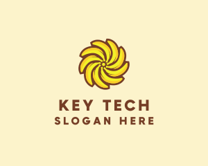 Yellow Banana Sun logo design