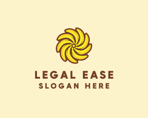 Yellow Banana Sun logo design