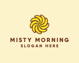 Yellow Banana Sun logo design