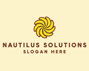 Yellow Banana Sun logo design