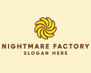 Yellow Banana Sun logo design