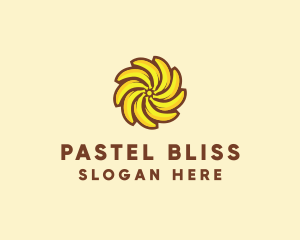 Yellow Banana Sun logo design