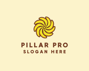 Yellow Banana Sun logo design