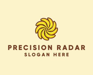 Yellow Banana Sun logo design