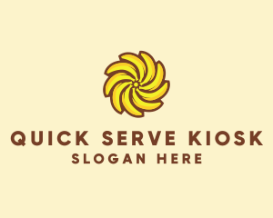 Yellow Banana Sun logo design