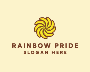 Yellow Banana Sun logo design