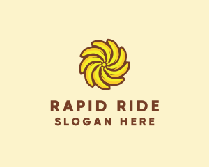 Yellow Banana Sun logo design