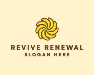 Yellow Banana Sun logo design