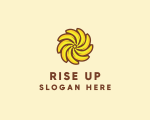 Yellow Banana Sun logo design