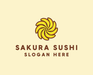 Yellow Banana Sun logo design