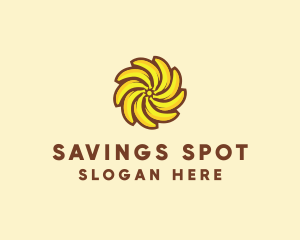 Yellow Banana Sun logo design